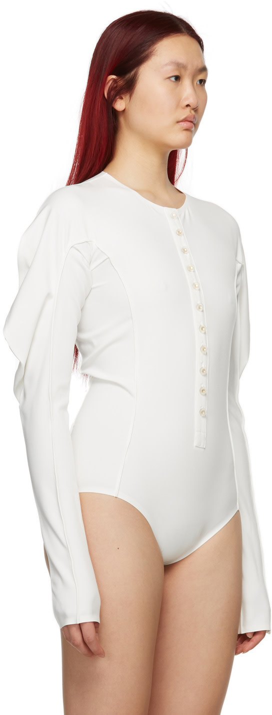 LOW CLASSIC - Justaucorps blanc à boutons