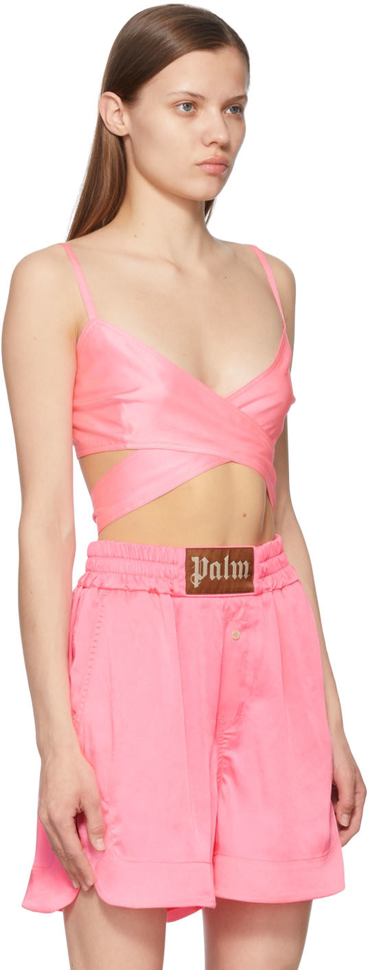 Palm Angels - Haut rose en polyester