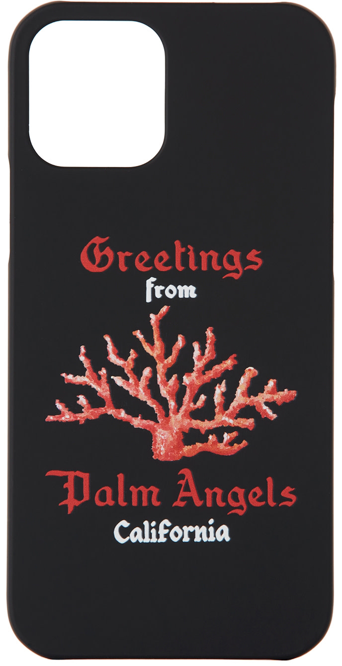 Palm Angels - Étui pour iPhone 12/12 Pro noir à image
