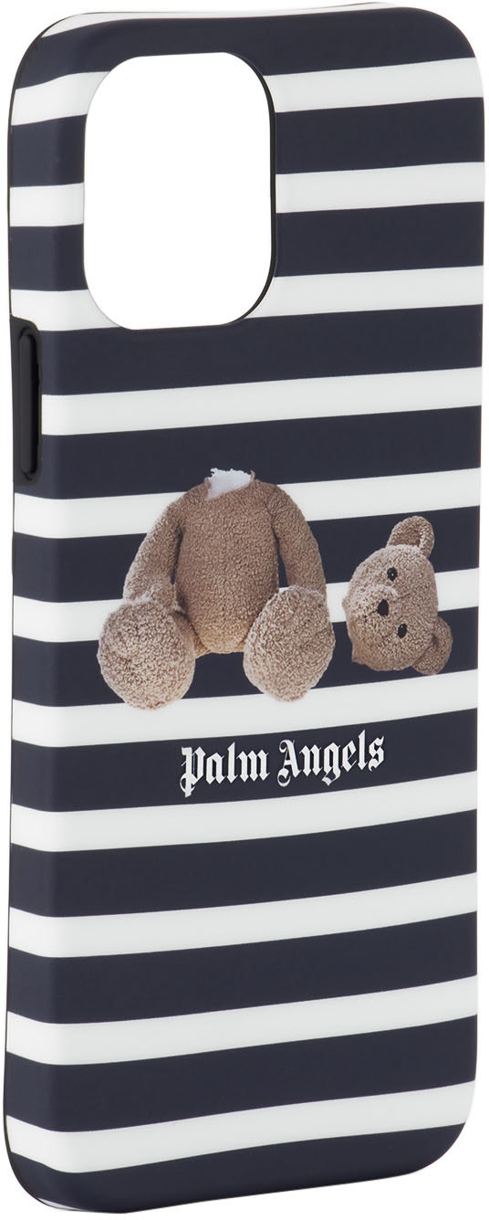 Palm Angels - Étui pour iPhone 12/12 Pro bleu et blanc