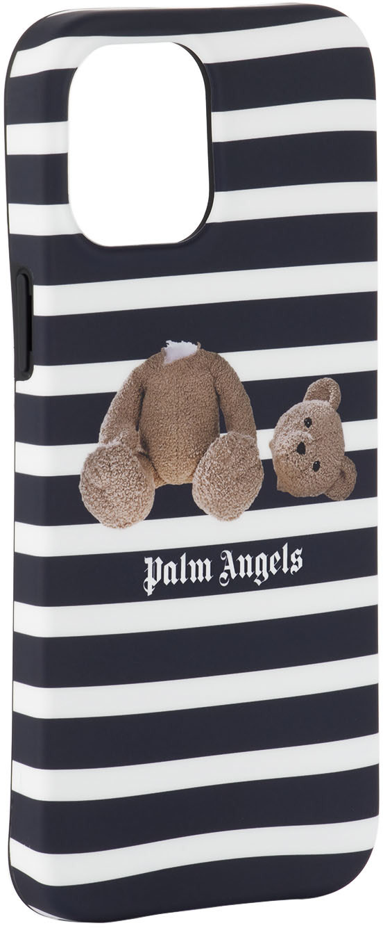 Palm Angels - Étui pour iPhone 12 Pro Max bleu et blanc
