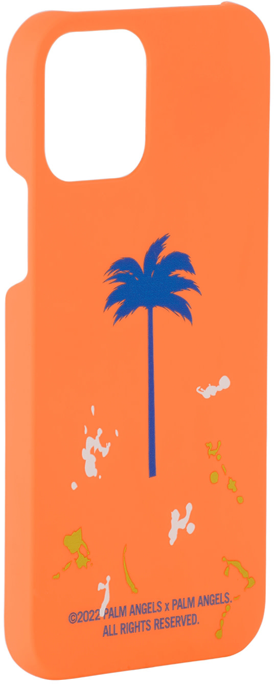 Palm Angels - Étui pour iPhone 12 et iPhone 12 Pro orange à image