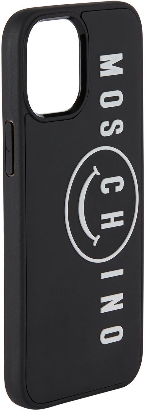 Moschino - Étui pour iPhone 12 Pro Max noir à logo