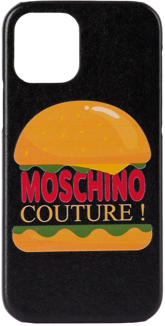 Moschino - Étui pour iPhone 12 Pro noir à image