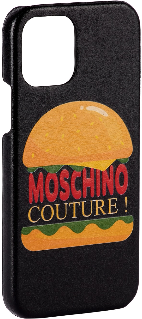 Moschino - Étui pour iPhone 12 Pro noir à image