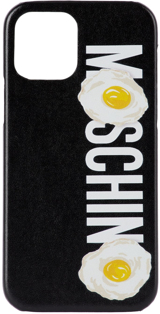 Moschino - Étui pour iPhone 12 Pro noir à logo