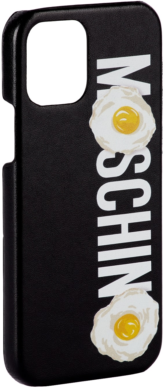 Moschino - Étui pour iPhone 12 Pro noir à logo