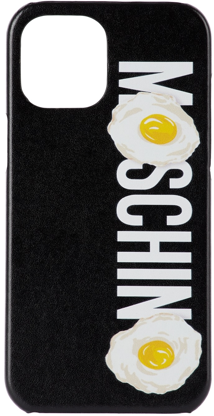 Moschino - Étui pour iPhone 12 Pro Max noir à logo