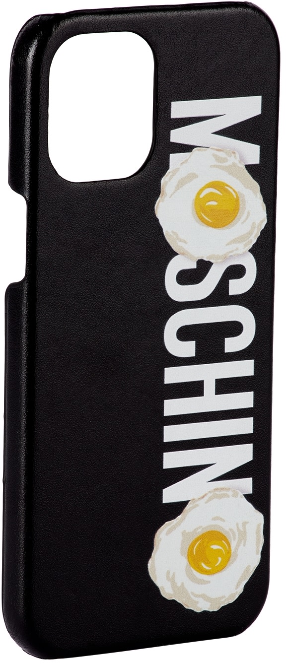 Moschino - Étui pour iPhone 12 Pro Max noir à logo