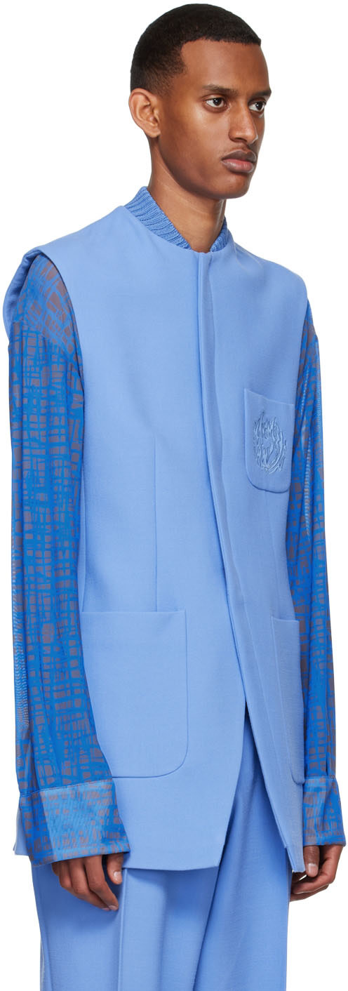 Maximilian Davis - Veste bleue en polyester