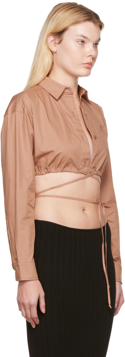 ANDREADĀMO - Chemise rose à cordon coulissant