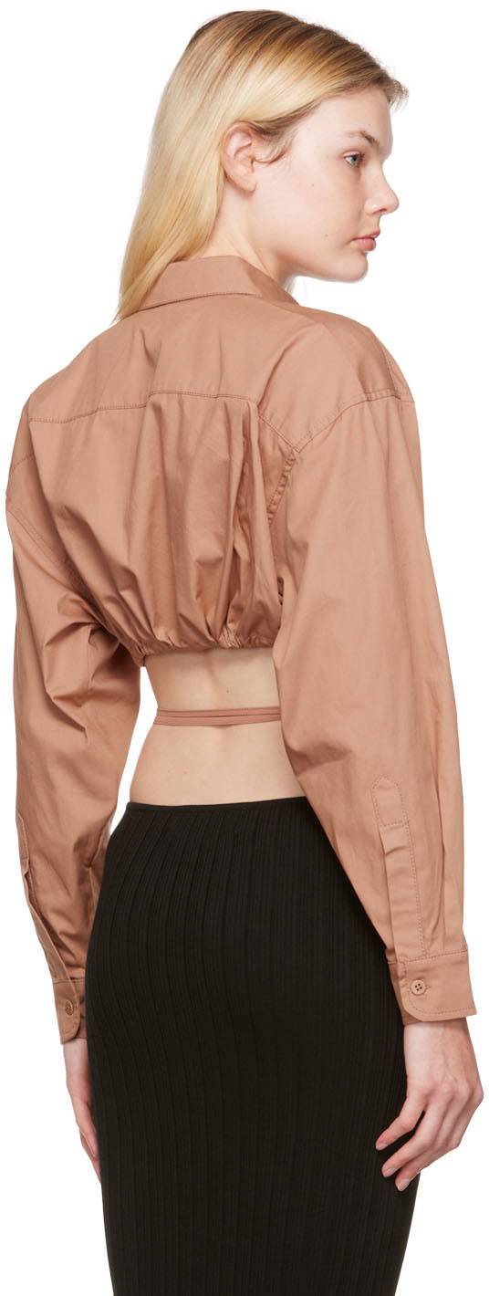 ANDREADĀMO - Chemise rose à cordon coulissant