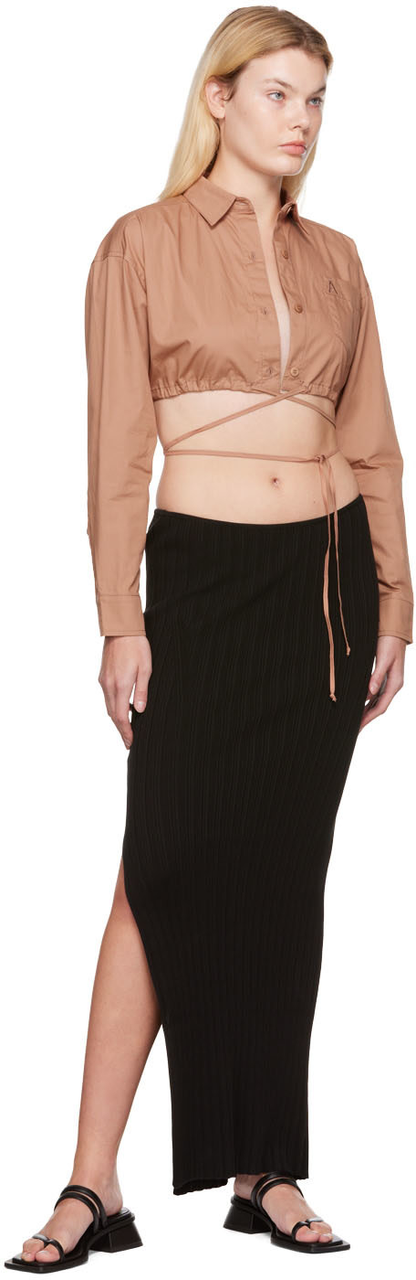 ANDREADĀMO - Chemise rose à cordon coulissant