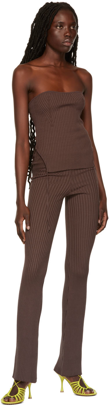 ANDREADĀMO - Camisole côtelée brune
