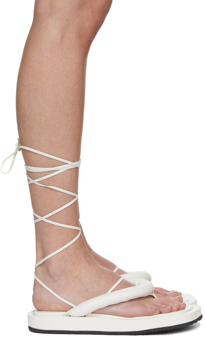 RECTO - White Wraparound Flip-Flops