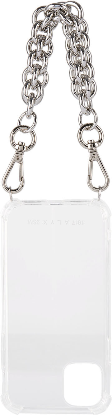 1017 ALYX 9SM - Étui pour iPhone 11 transparent à chaîne large