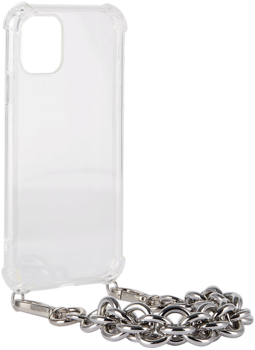 1017 ALYX 9SM - Étui pour iPhone 11 transparent à chaîne large