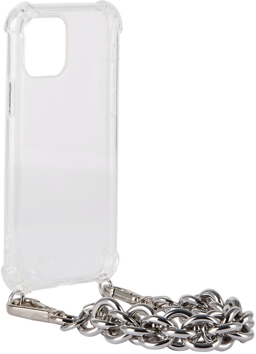 1017 ALYX 9SM - Étui pour iPhone 11 Pro transparent à chaîne