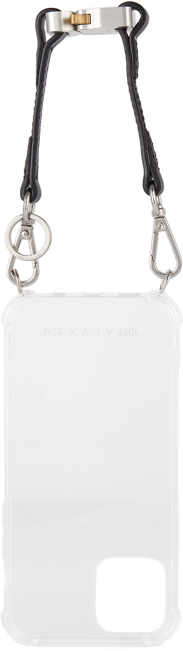 1017 ALYX 9SM - Transparent Small Leather Strap iPhone 12 Case