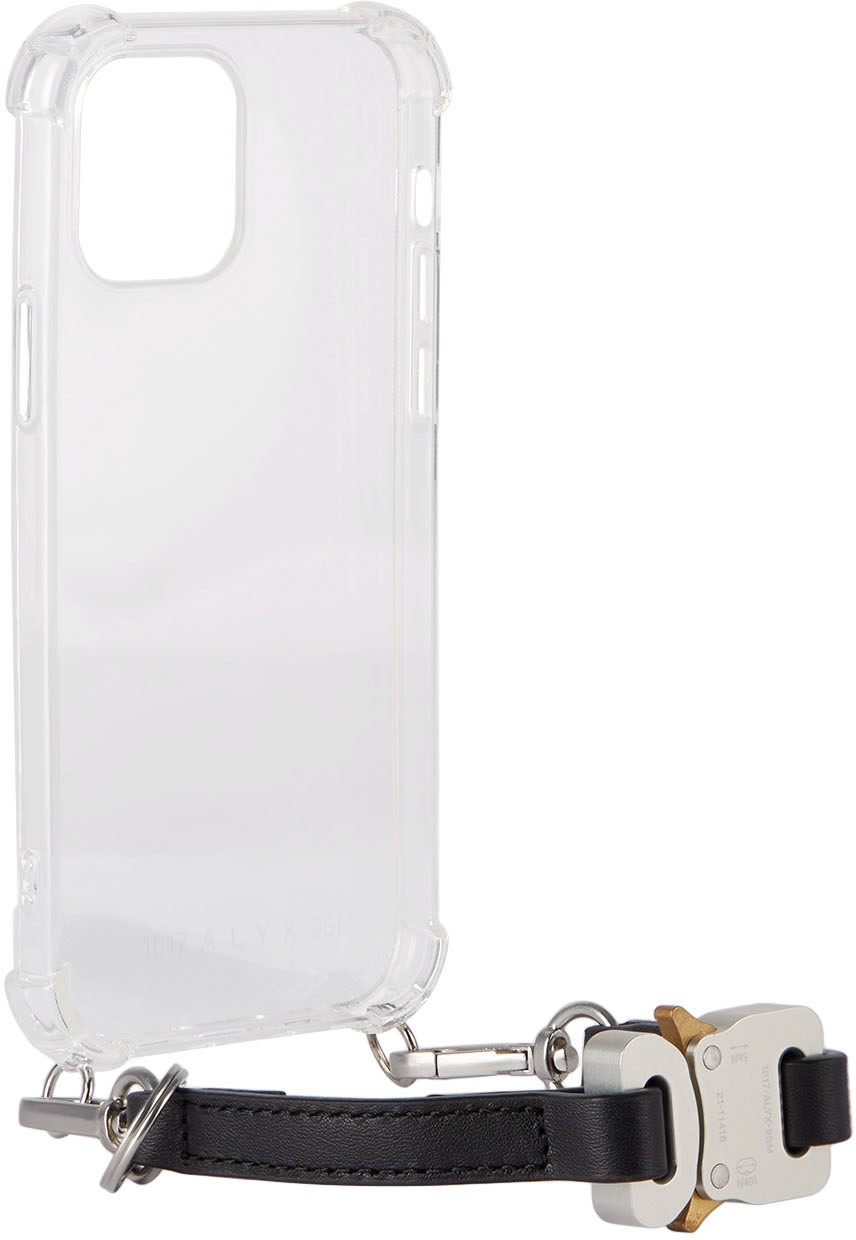 1017 ALYX 9SM - Transparent Small Leather Strap iPhone 12 Case
