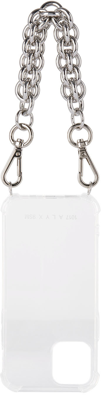 1017 ALYX 9SM - Étui pour iPhone 12 transparent à chaîne large