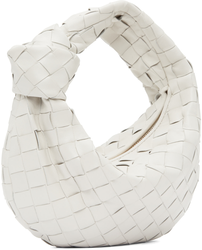 Bottega Veneta: White Mini Jodie Bag | SSENSE
