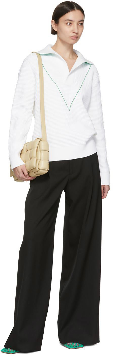 Bottega Veneta: Beige Padded Cassette Shoulder Bag | SSENSE