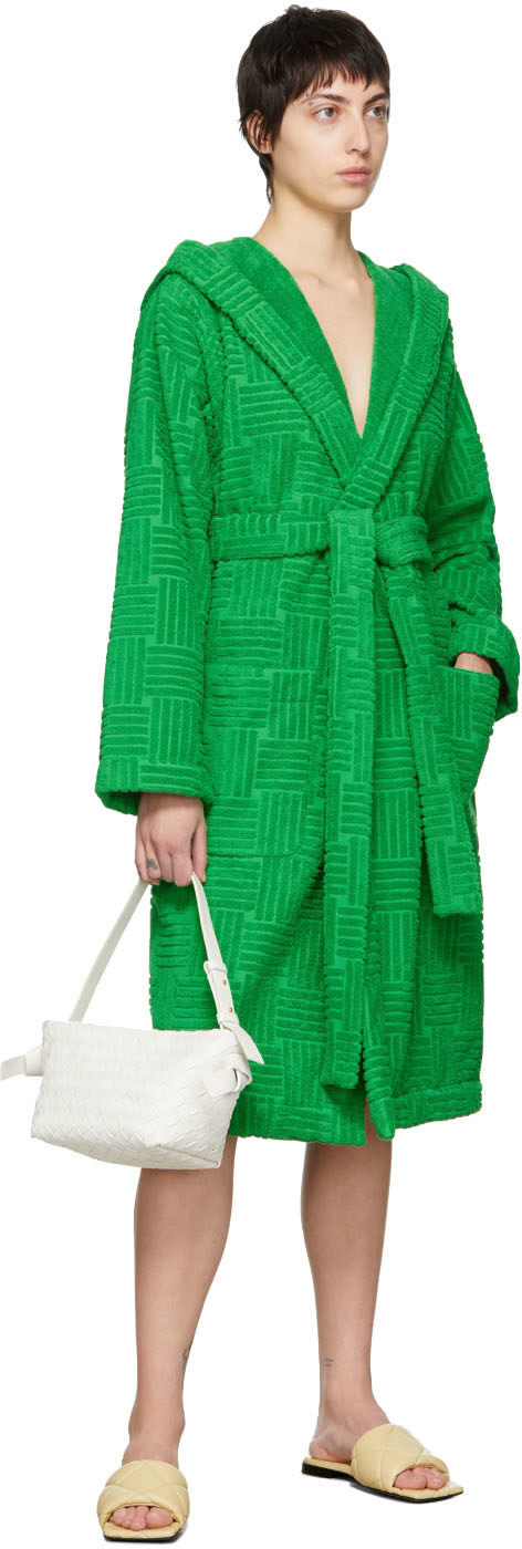 Bottega Veneta: グリーン バスローブ | SSENSE 日本
