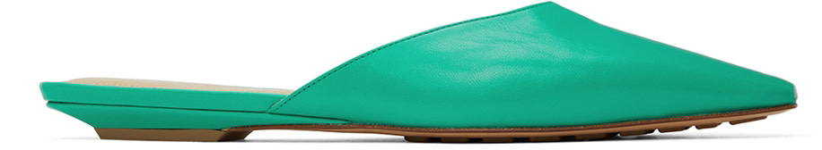 Bottega Veneta - Pantoufles pointues vertes