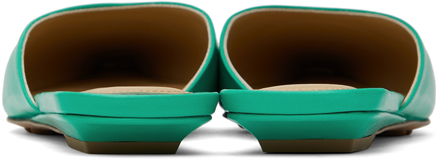 Bottega Veneta - Pantoufles pointues vertes