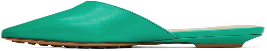 Bottega Veneta - Pantoufles pointues vertes