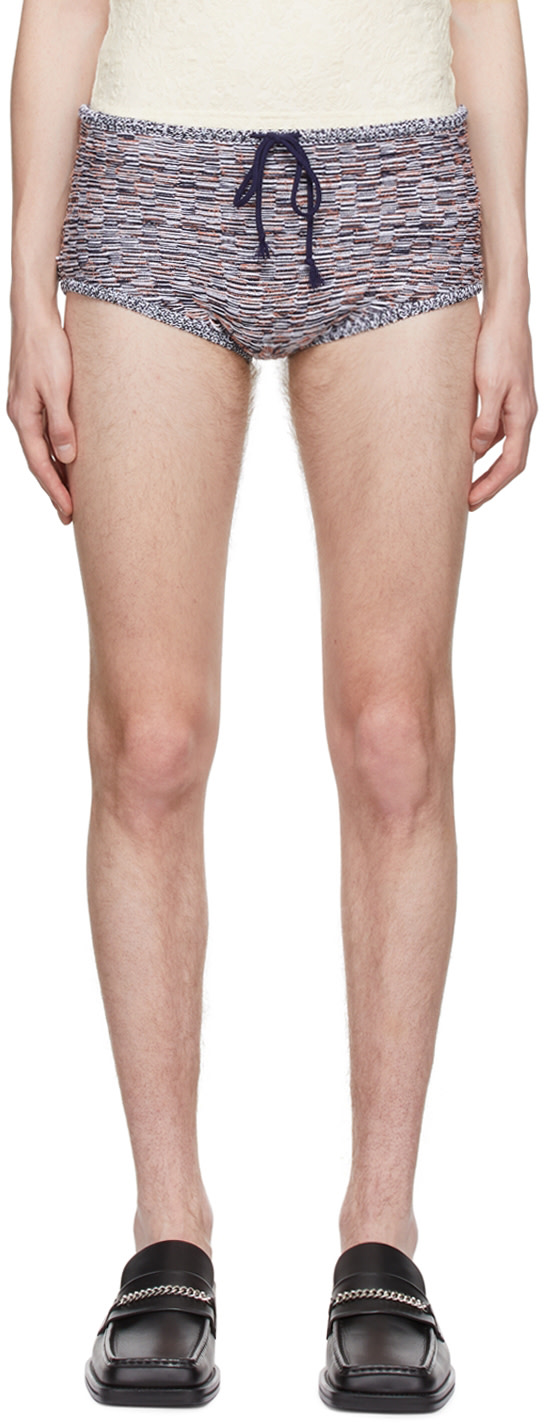 Eckhaus Latta - Short Static orange et noir
