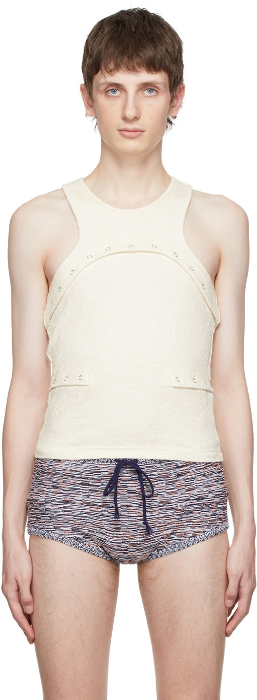 Eckhaus Latta - Débardeur transformable blanc cassé