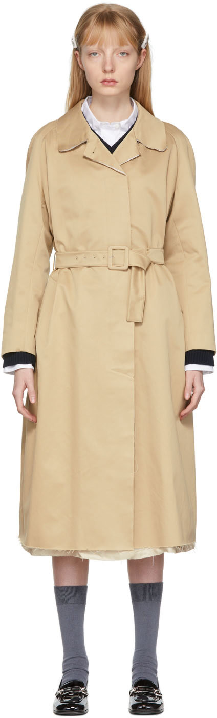Miu Miu - Manteau beige à boutons