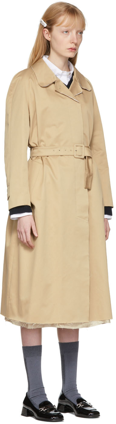 Miu Miu - Manteau beige à boutons