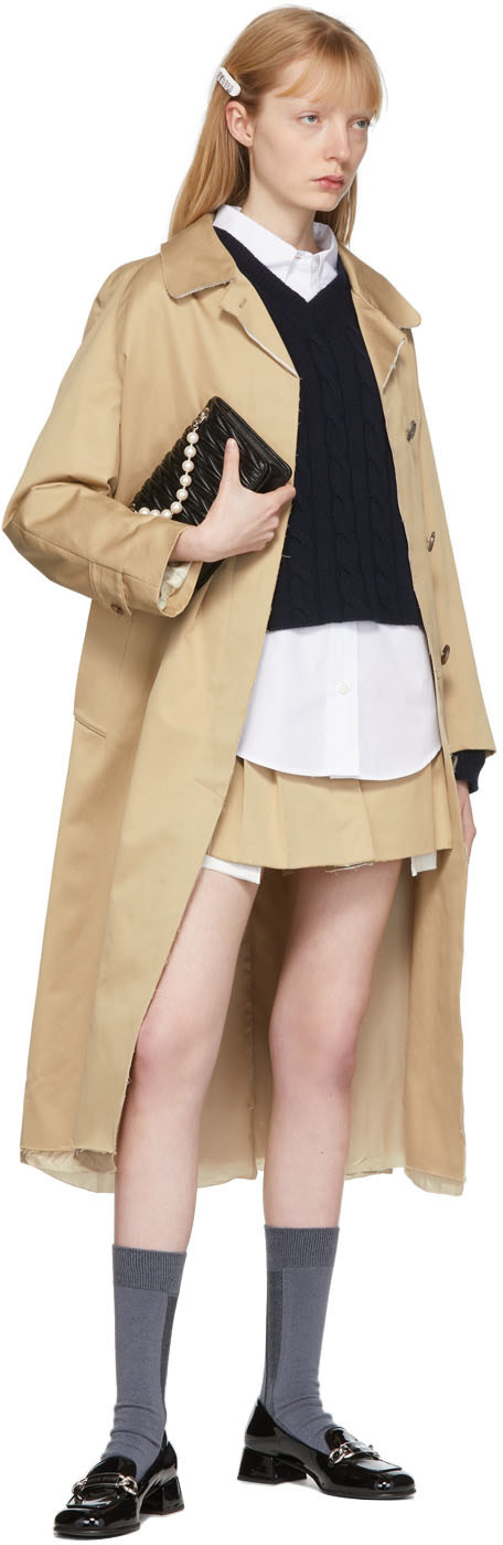 Miu Miu - Manteau beige à boutons