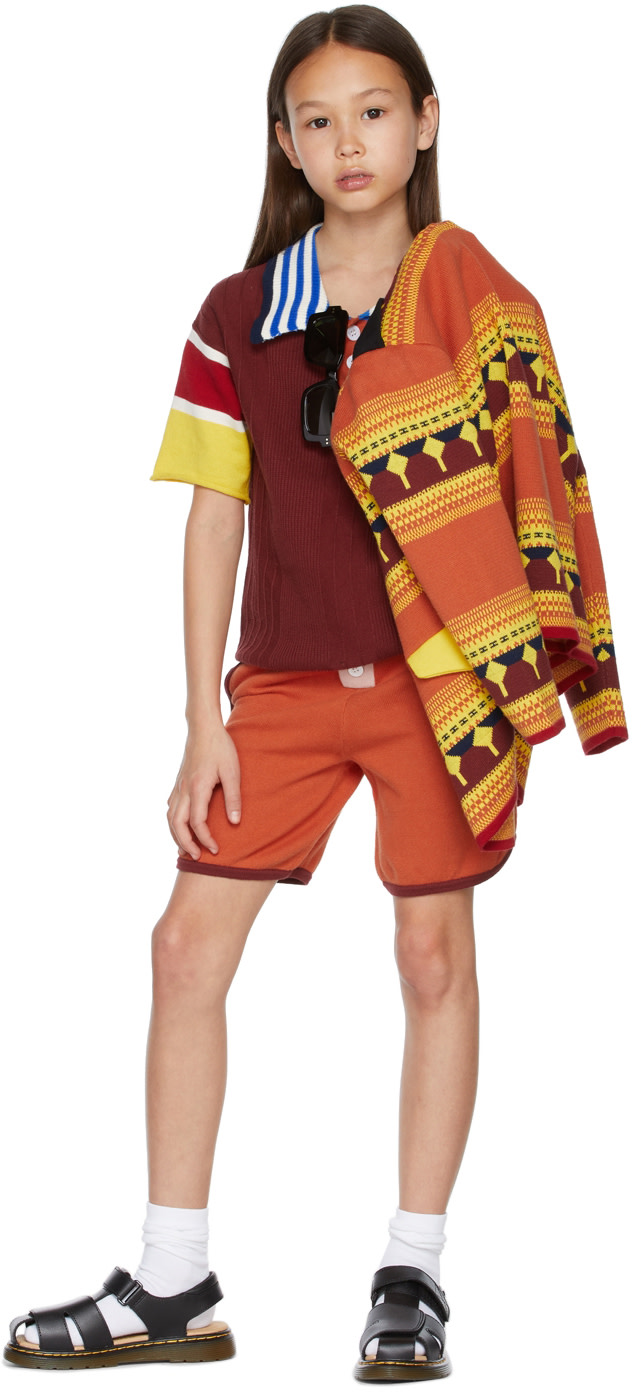 Ligne Noire - Enfant | Short orange