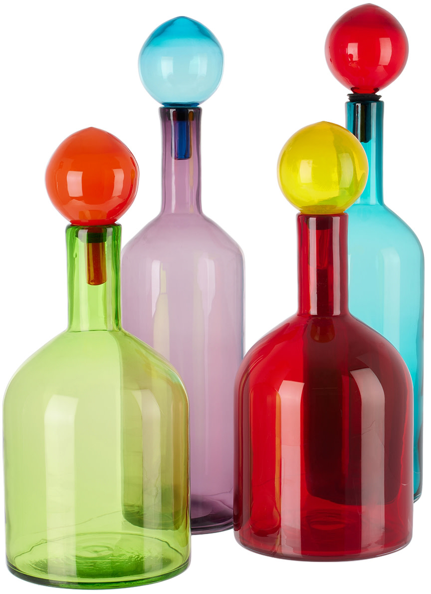 POLSPOTTEN - Ensemble de grands vases multicolores Bubbles & Bottles
