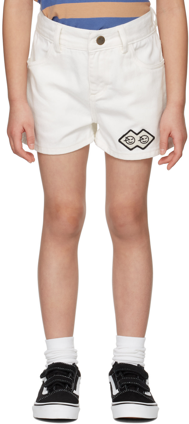 Wynken - Enfant | Short blanc en denim