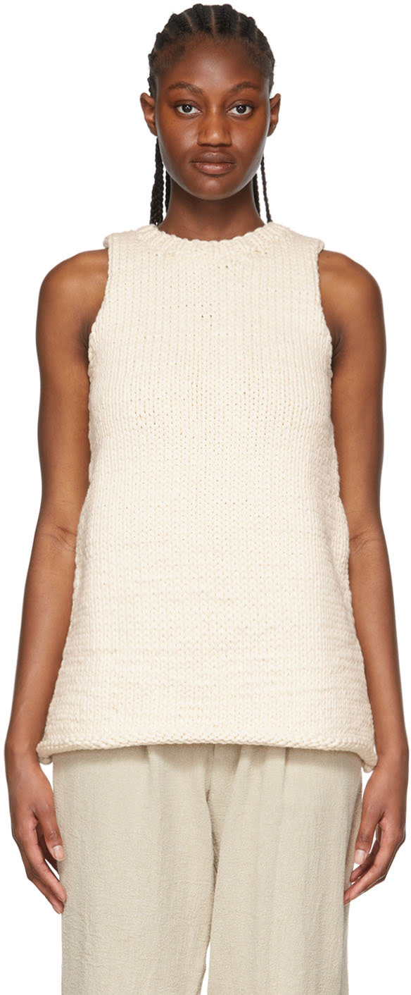 Puppets and Puppets - Pull blanc en coton bio
