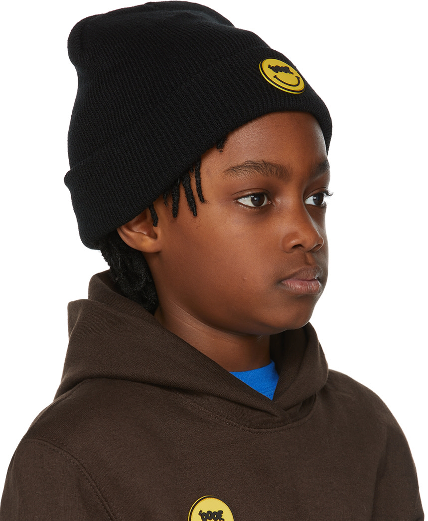 OOOF - Enfant | Bonnet noir et jaune à image