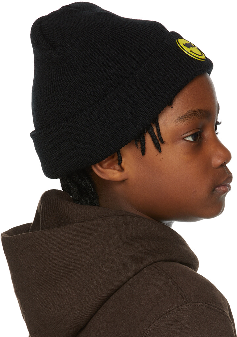 OOOF - Kids Black & Yellow Smiley Beanie