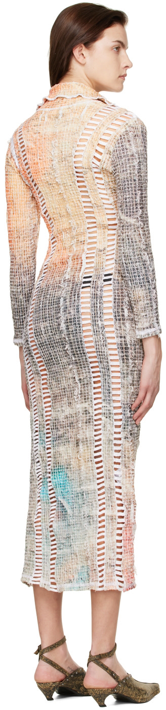 Luna Del Pinal - Robe midi orange en polyester
