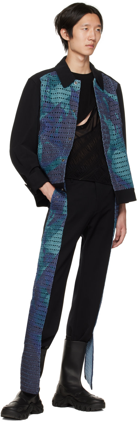 PONDER.ER - Pantalon Jolt bleu marine exclusif à SSENSE