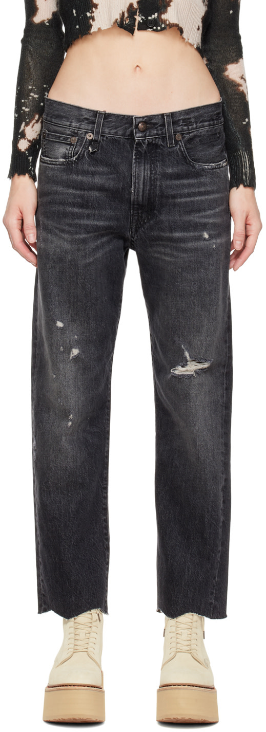 R13 - Jean boyfriend noir