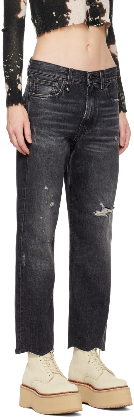 R13 - Jean boyfriend noir