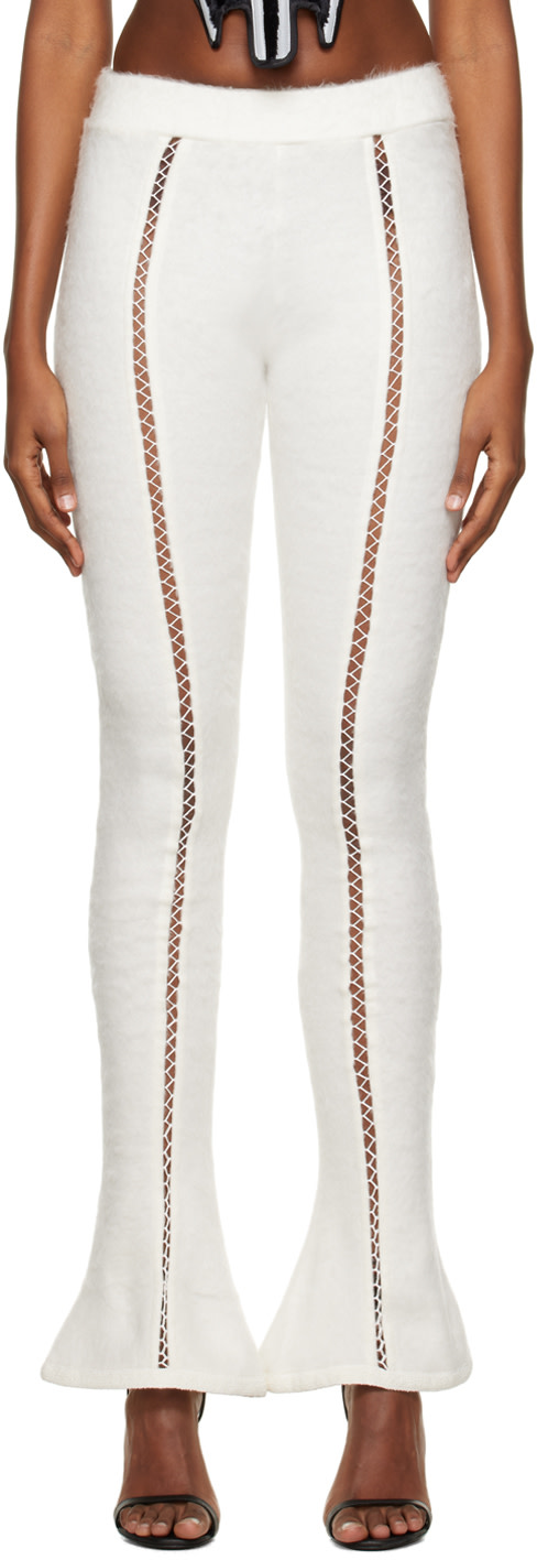 DIDU - Pantalon évasé blanc