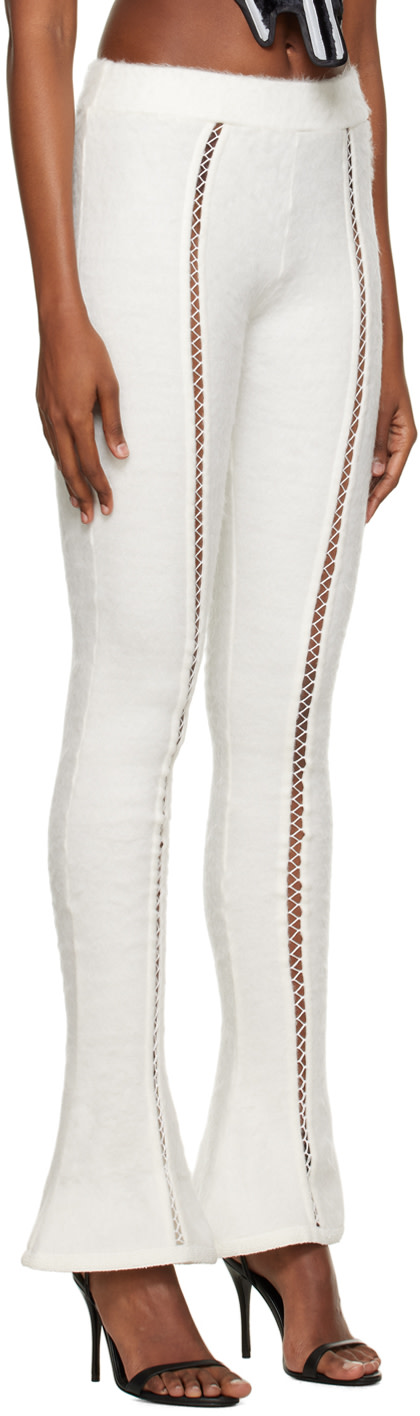 DIDU - Pantalon évasé blanc