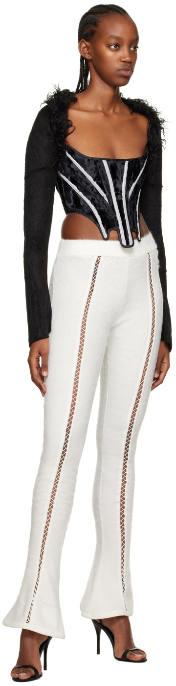 DIDU - Pantalon évasé blanc