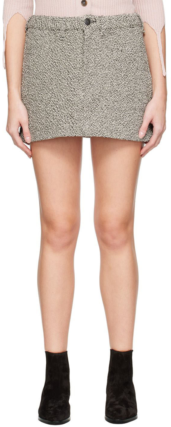 rag & bone - Mini-jupe Itty Bitty noir et blanc